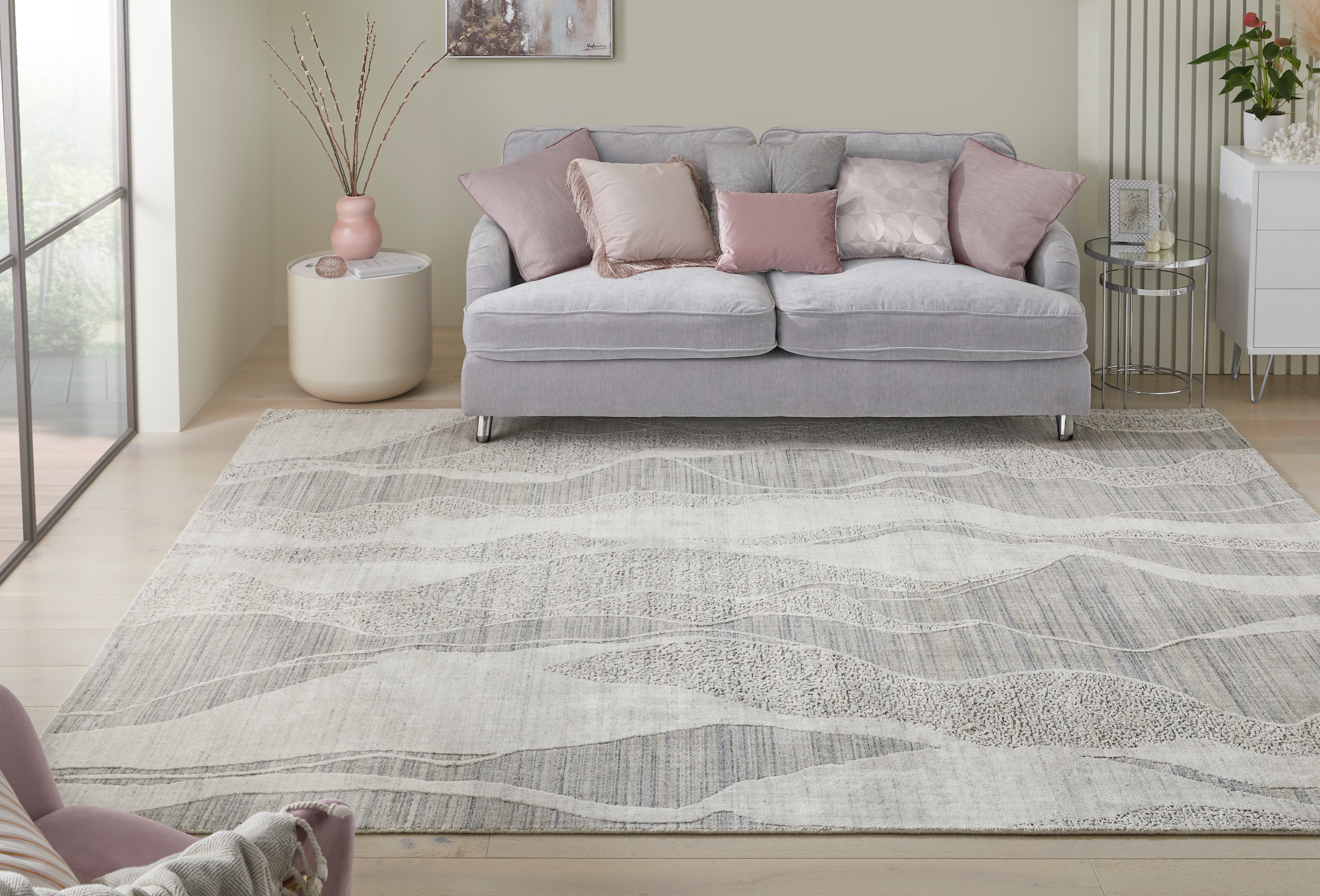 Concept Looms Dune DU147 White Light Blue Rug